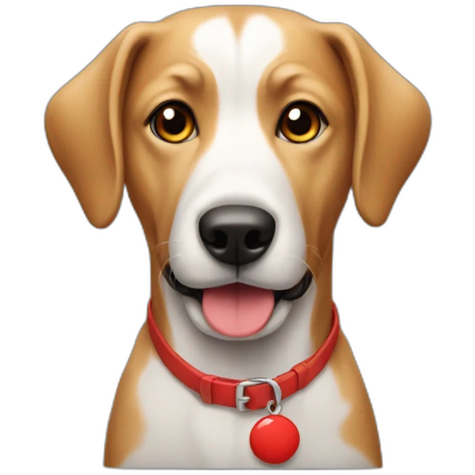 dog with red emoji emoji