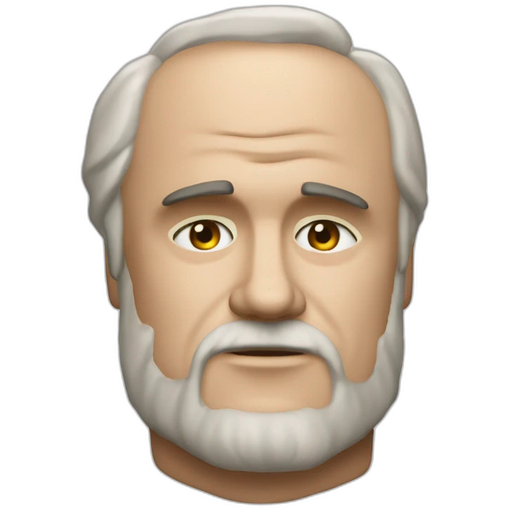 Cabeza de Marlon Brando en apocalipsis nowsin pelo y con barba corta emoji