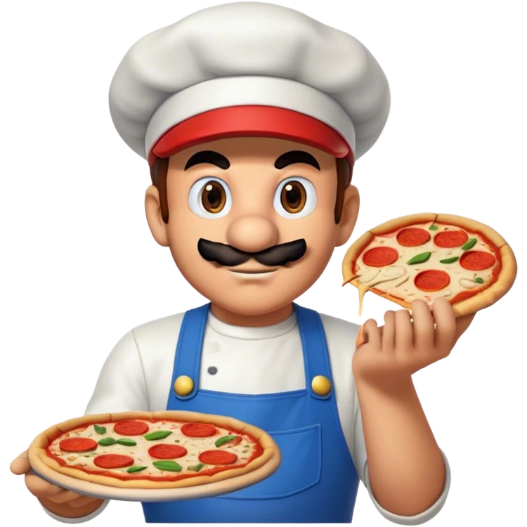 super mario baking a pizza emoji