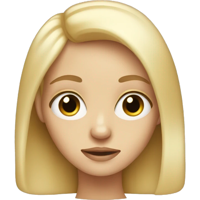 Blonde girl with large eyes emoji