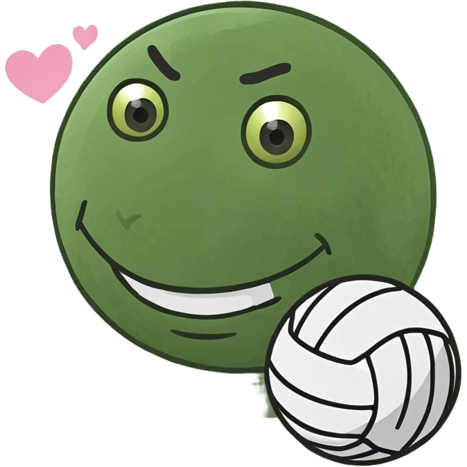 A emoji in love with Volleyball  emoji
