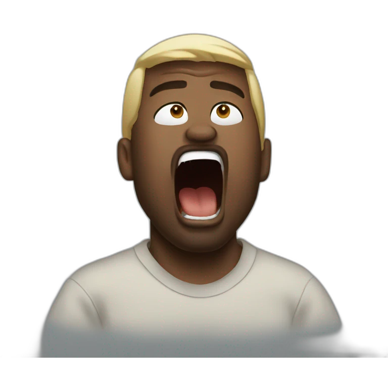 Kanye screaming emoji
