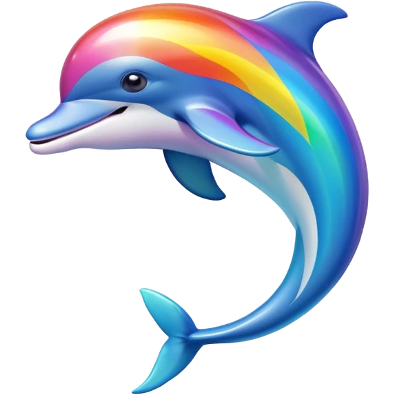 Rainbow dolphin emoji