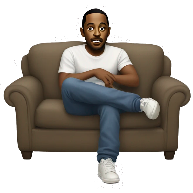 Kendrick Lamar on a couch emoji