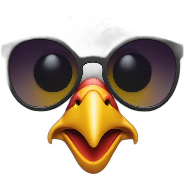 chicken-sunglasses emoji