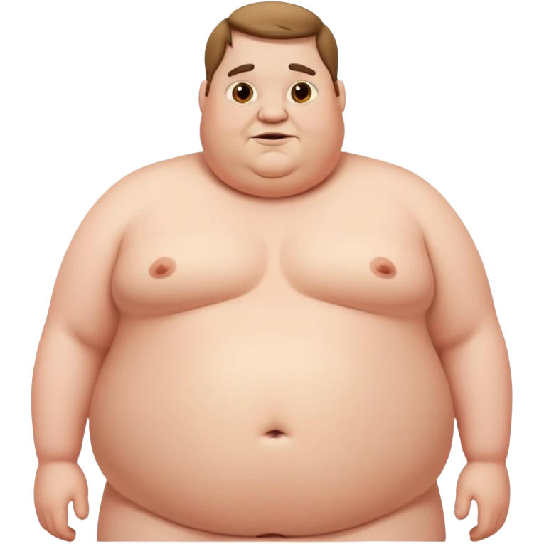 obese Naked man with big penis sfw emoji
