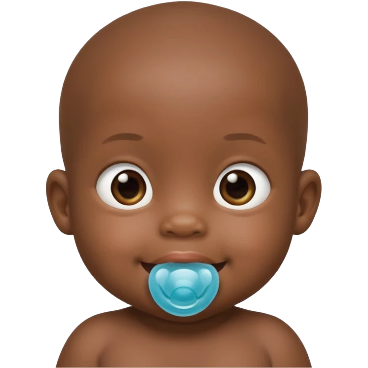 Black baby using pacifier  emoji