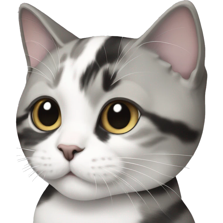 whopper eating white/black/gray munchkin cat emoji