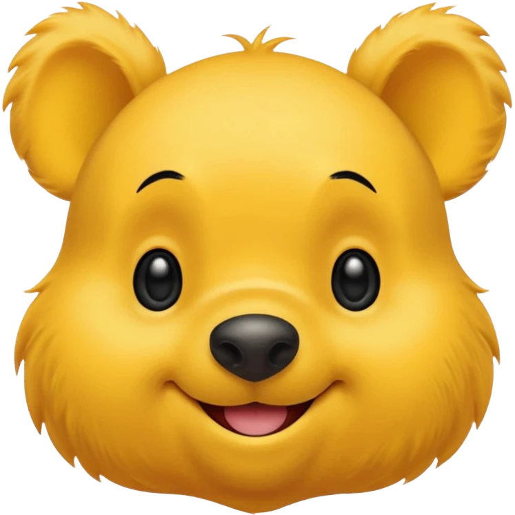 make a cute winee the pooh emoji only one pair of eye brows and only the face no body and no shirt and no being naked emoji
