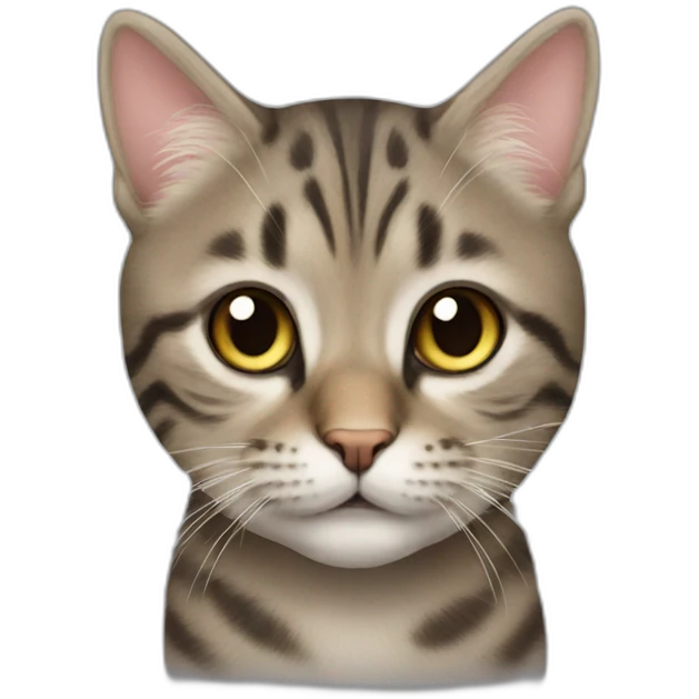 small cat on big cat emoji