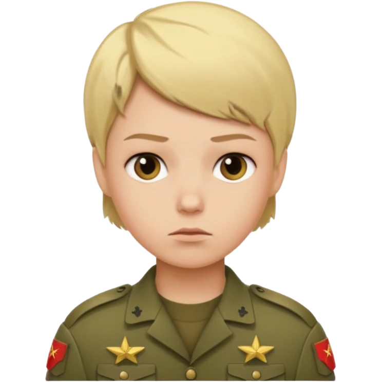 a soldier with blonde hair short hair emoji