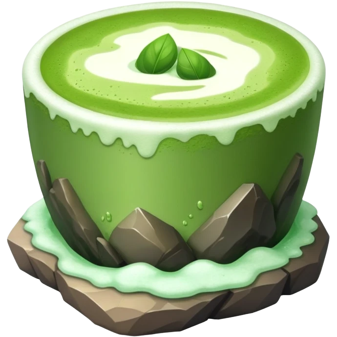 Matcha in the rocks emoji