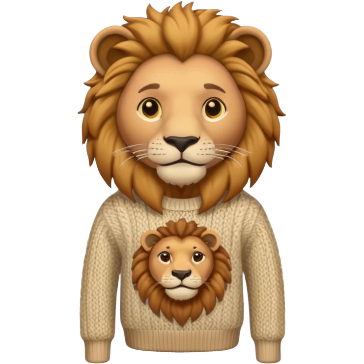 lion wearing jumper emoji