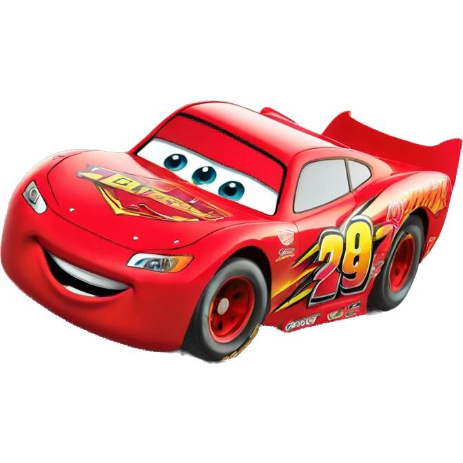 lightning Mcqueen car driving barbie emoji