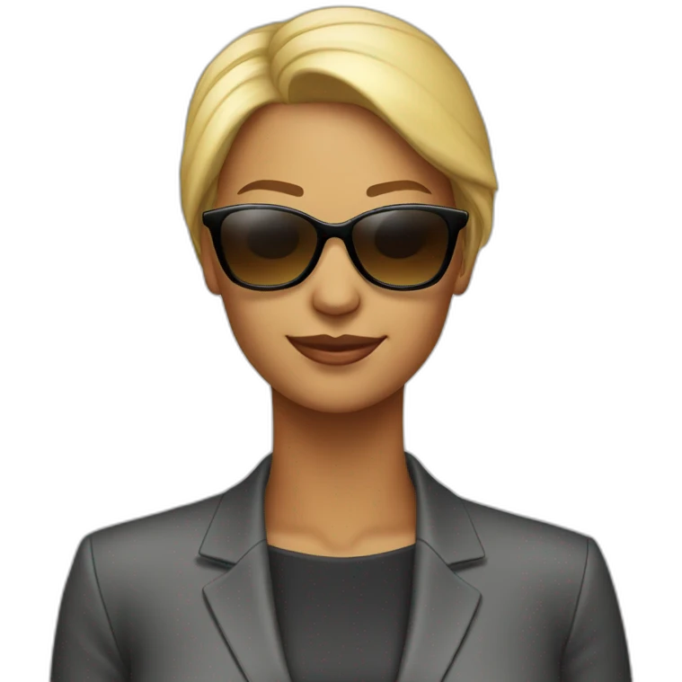 a boss ass vp female in sunglasses emoji