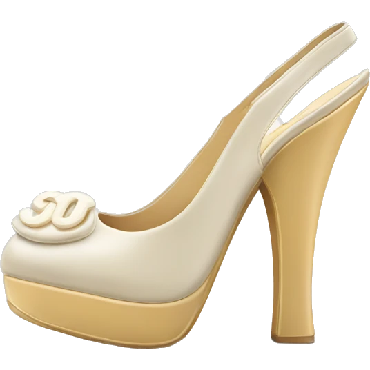 Chanel slingback heel emoji