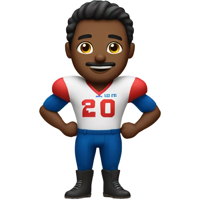 Farmer in a football jersey emoji