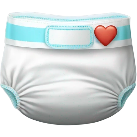 Plastic backed medical diaper big used on underwear emoji