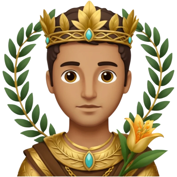 Ancient Minoan prince of lillies emoji