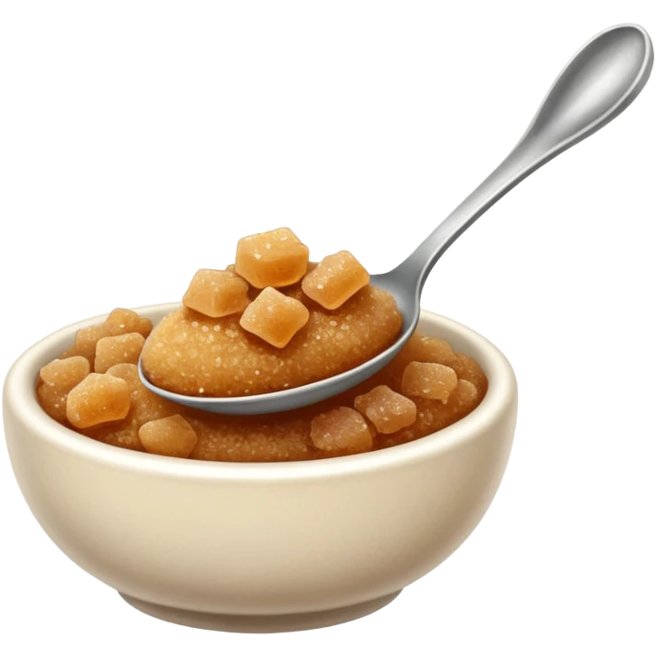 a spoonful of brown sugar, simple and clear, no text emoji