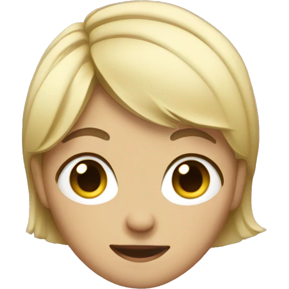 blonde girl dressed as a boy with a short hair cut  emoji