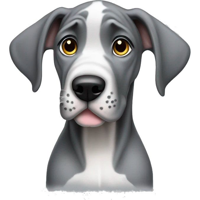 Gray great Dane puppy emoji