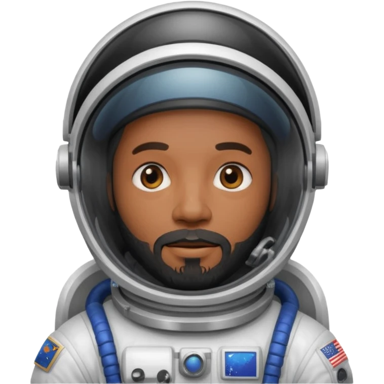 bearded black astronout emoji
