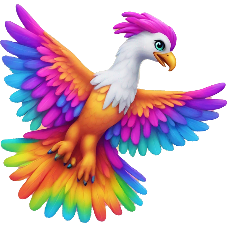 Lisa frank phoenix bird  emoji