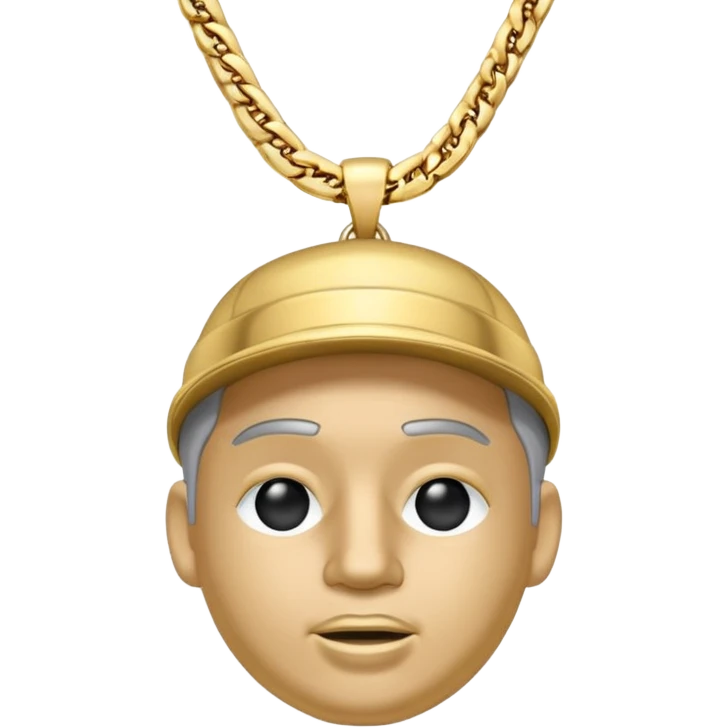 silver rapper necklace emoji