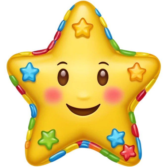 ستاره خندان با هله پاستیلی emoji