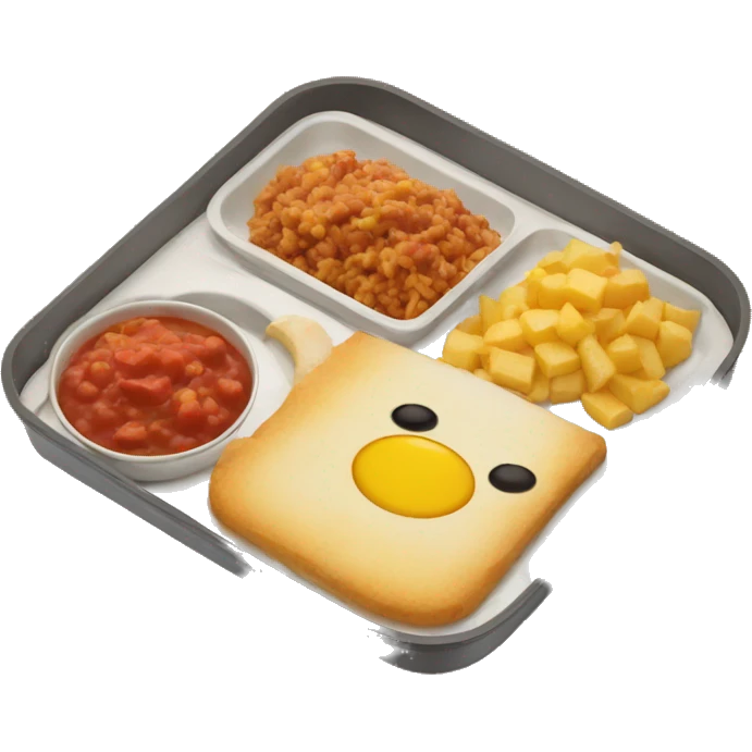 TV dinner in a square tray emoji