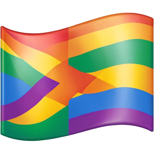 lgtbq flag with the X emoji on top emoji