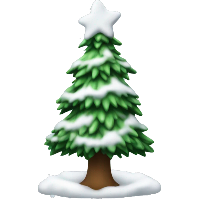 A Christmas tree with snow on it  emoji