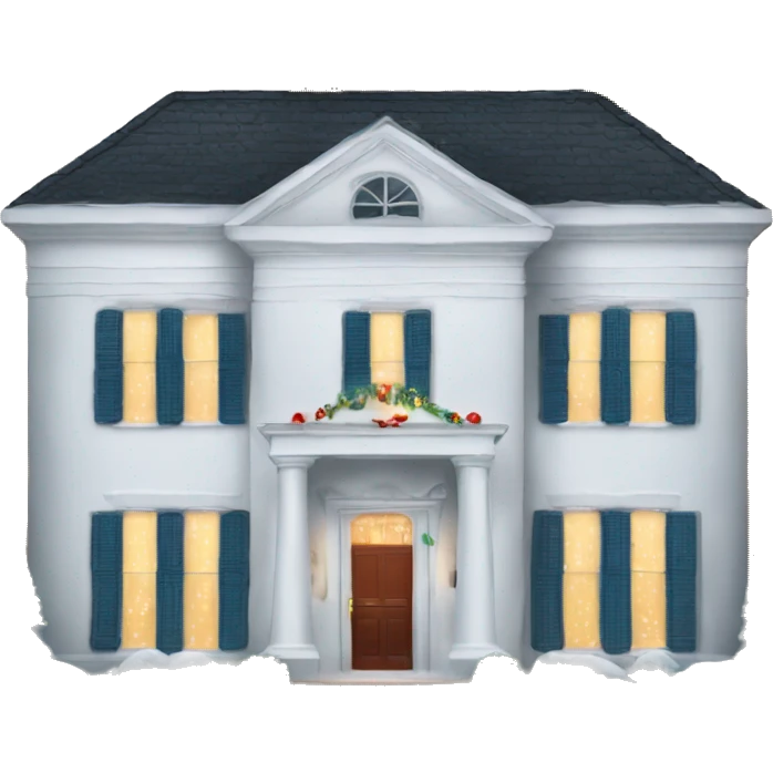 Big white house on Christmas  emoji