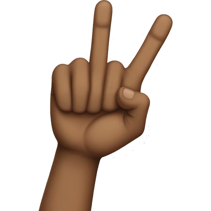 two-fingers upside down emoji