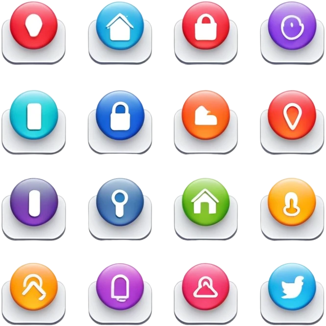 website icon set with home button emoji