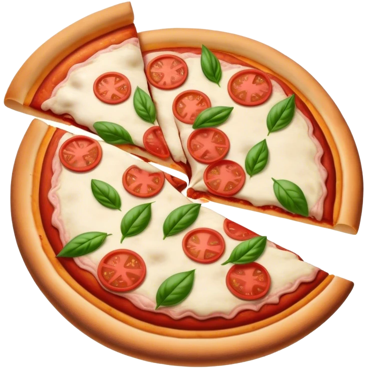 Whole Margherita Neopolitan-style pizza  emoji
