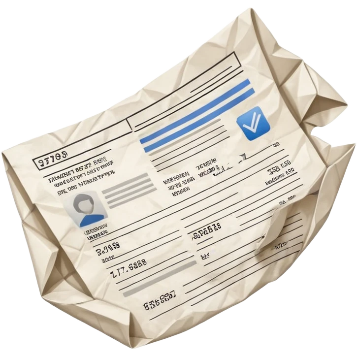 email e-receipt and paper receipt  emoji