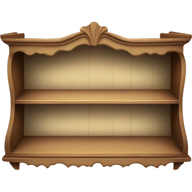 vintage shelf with scalloped edges emoji