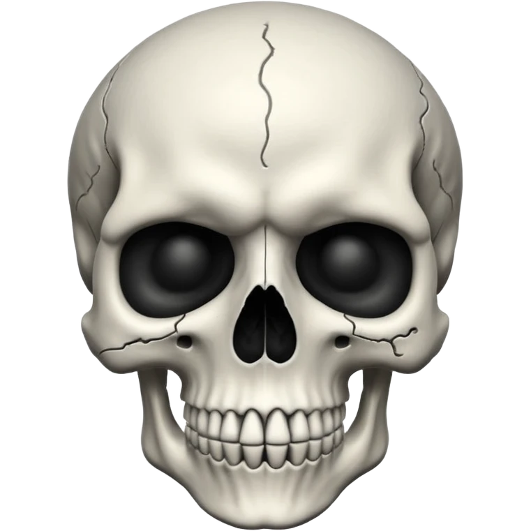 Skull black and white emoji