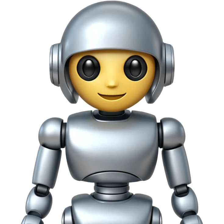 3D friendly robot emoji emoji
