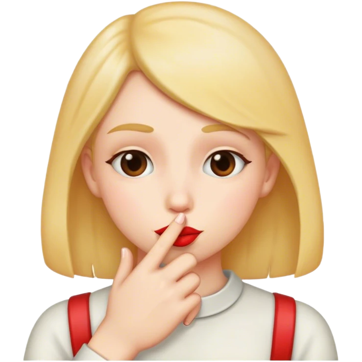 Hand kissing lip emoji