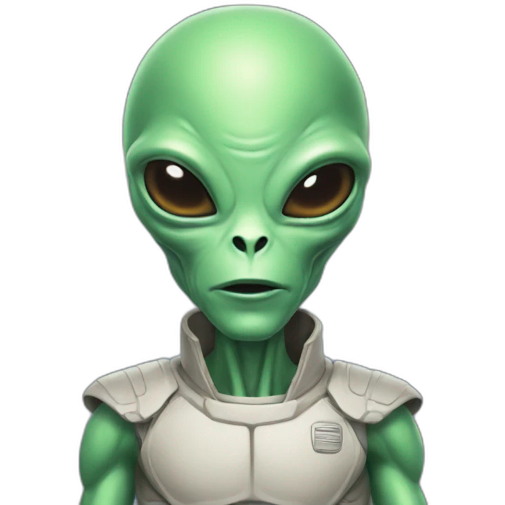 alien with hunman emoji