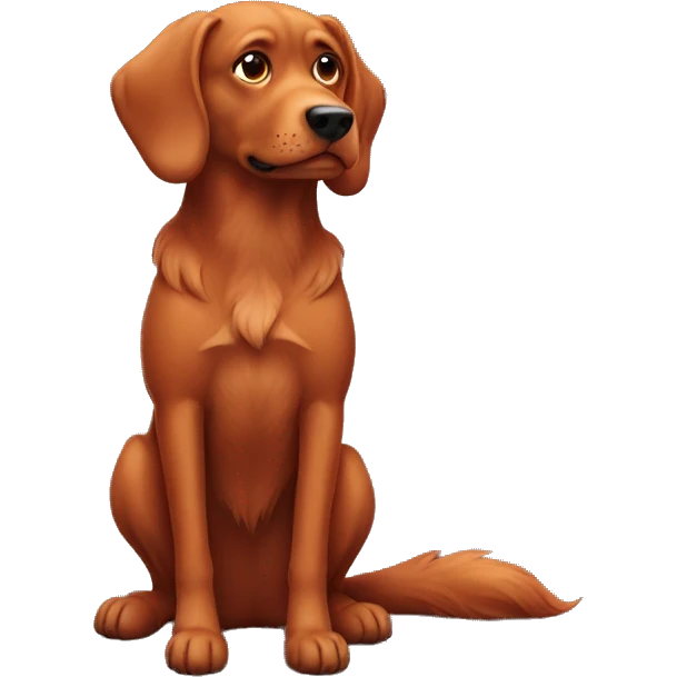 Red dog emoji