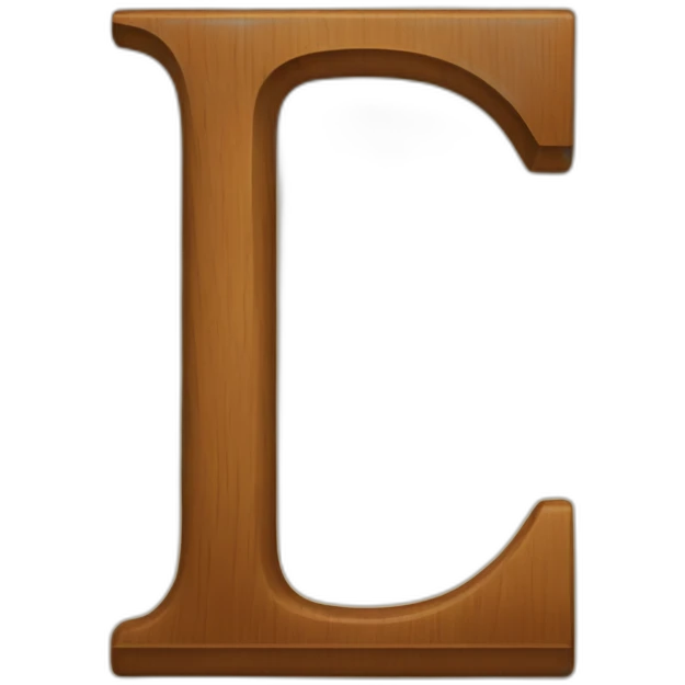 wooden piece of the letter "L" emoji