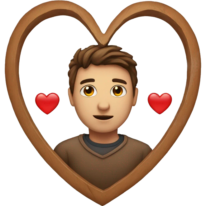 The heart is inside a person emoji