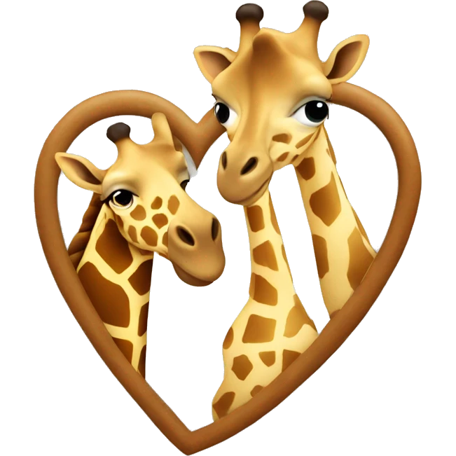 heart with giraffe print emoji