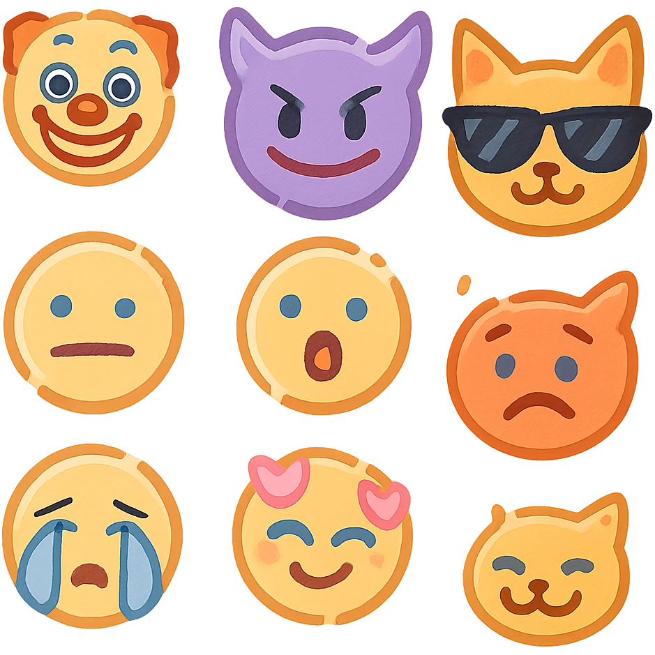 Cat with sunglasses emoji