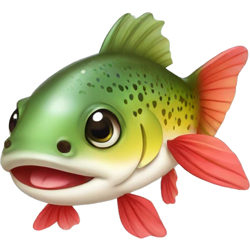 cute trout in love emoji