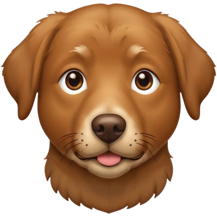 brown old lab dog emoji